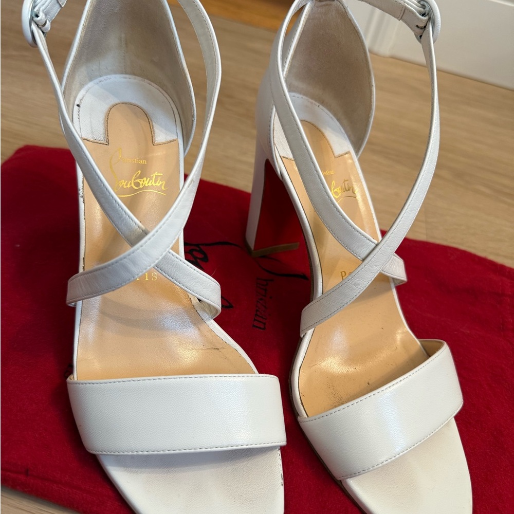 Christian Louboutin White Wedding Shoes